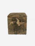 19th Century Japanese Meiji Silk Storage Stool | 619