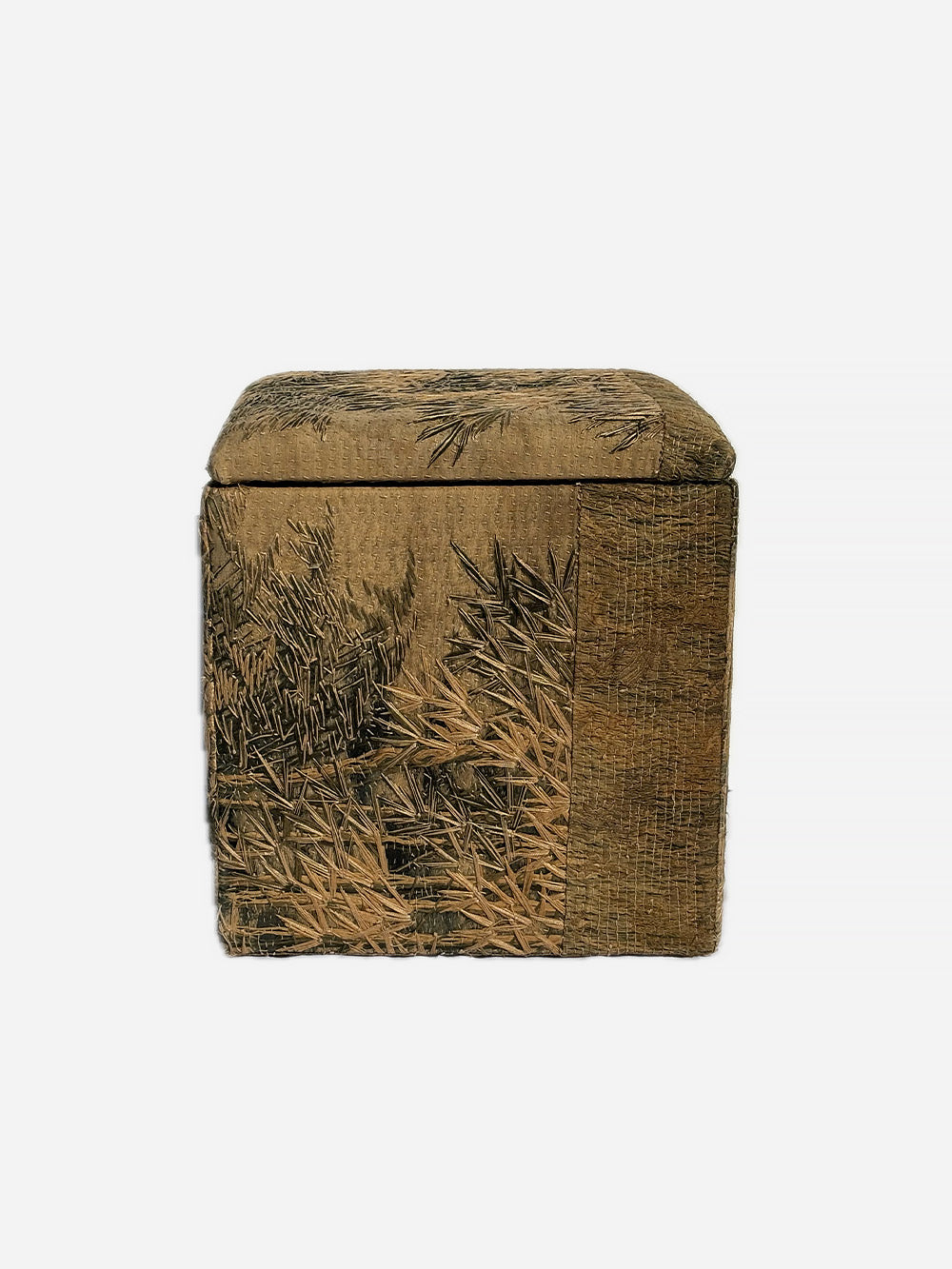 19th Century Japanese Meiji Silk Storage Stool | 619