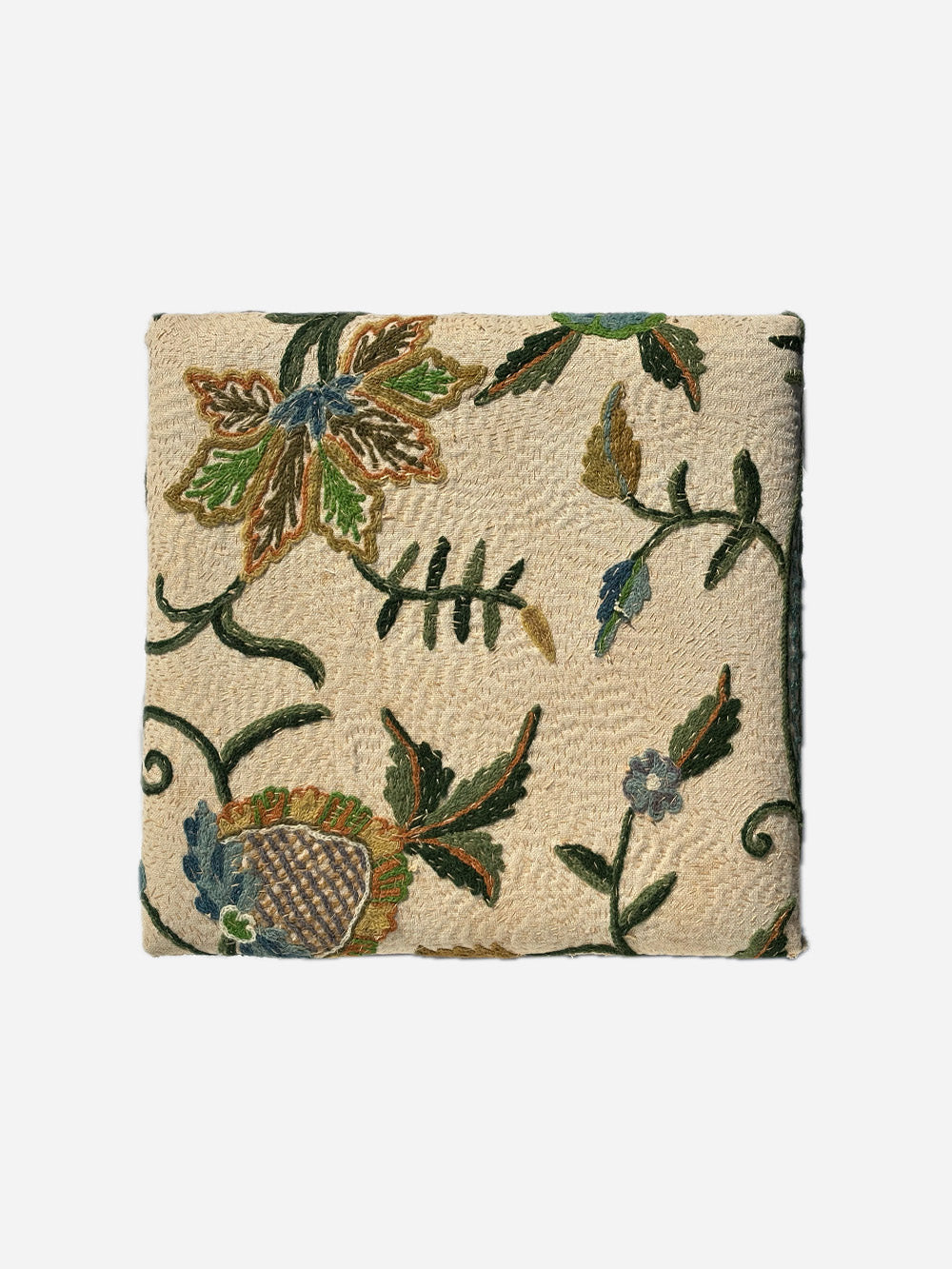 19th Century Edwardian Woollen Crewelwork Storage Stool | 617