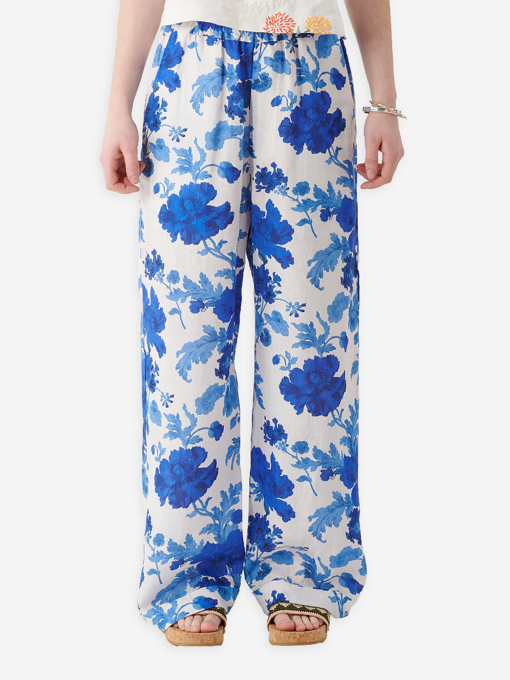 19th Century French Printed Linen Syd Trousers
