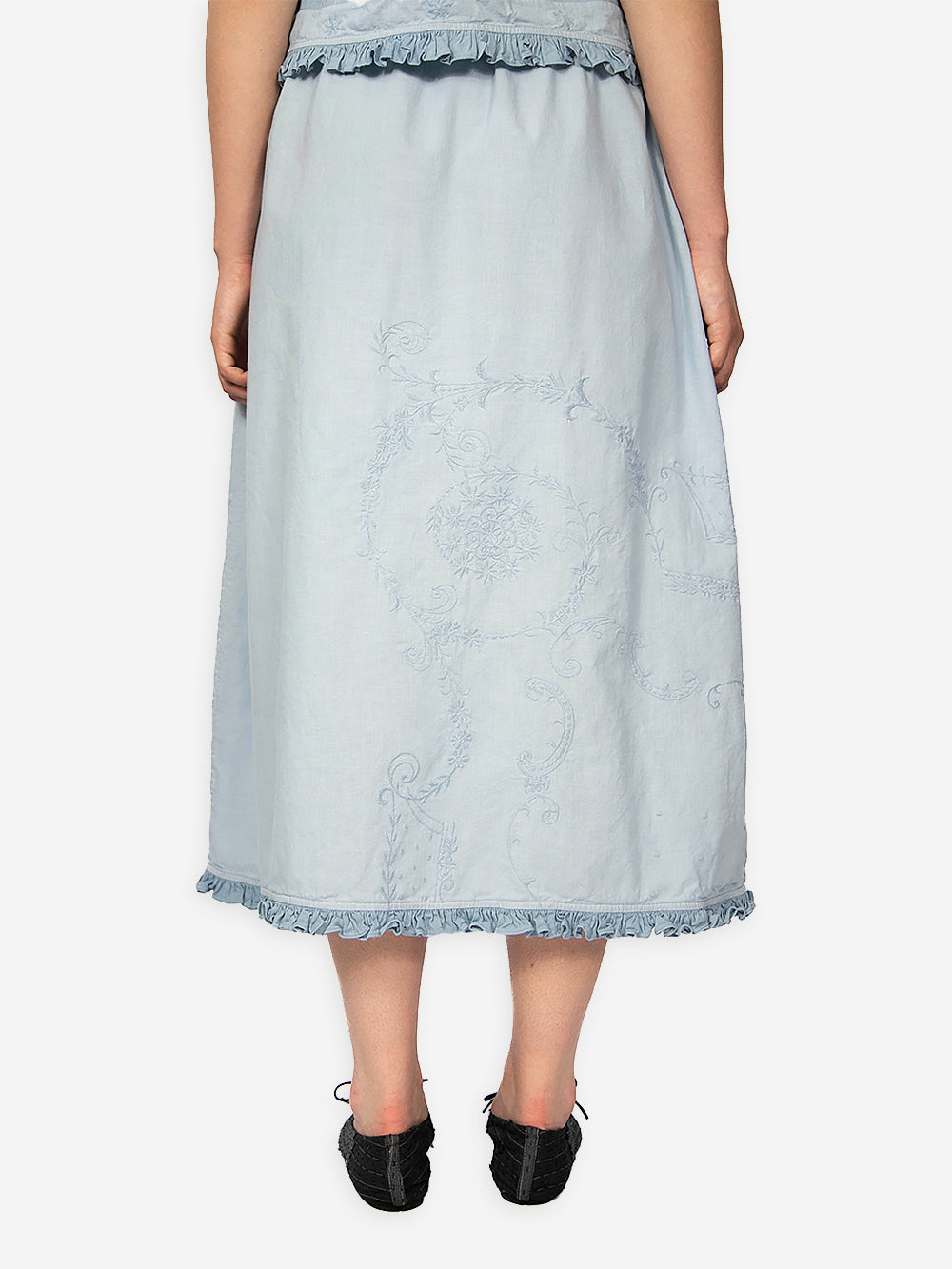 Vintage Embroidered Poplin Tala Skirt