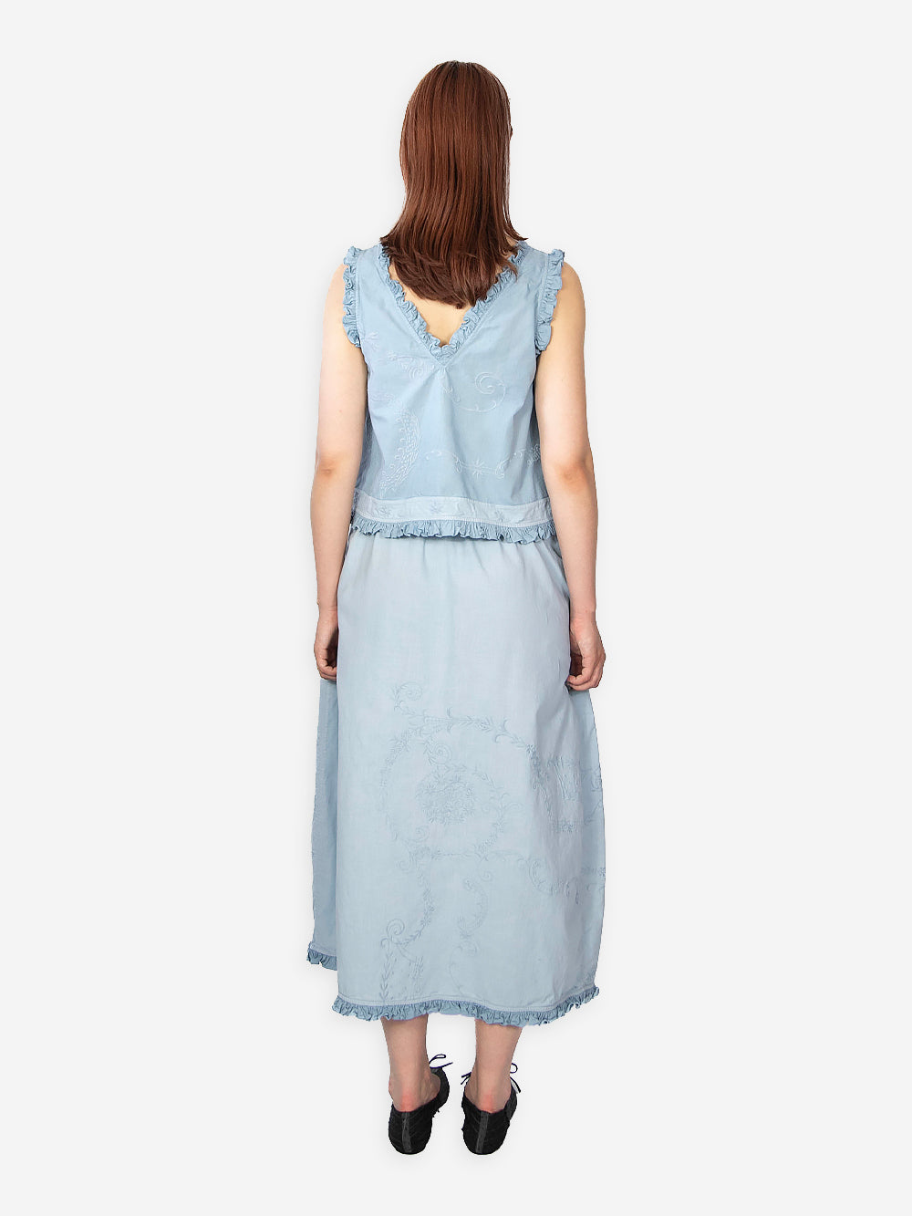 Vintage Embroidered Poplin Tala Skirt