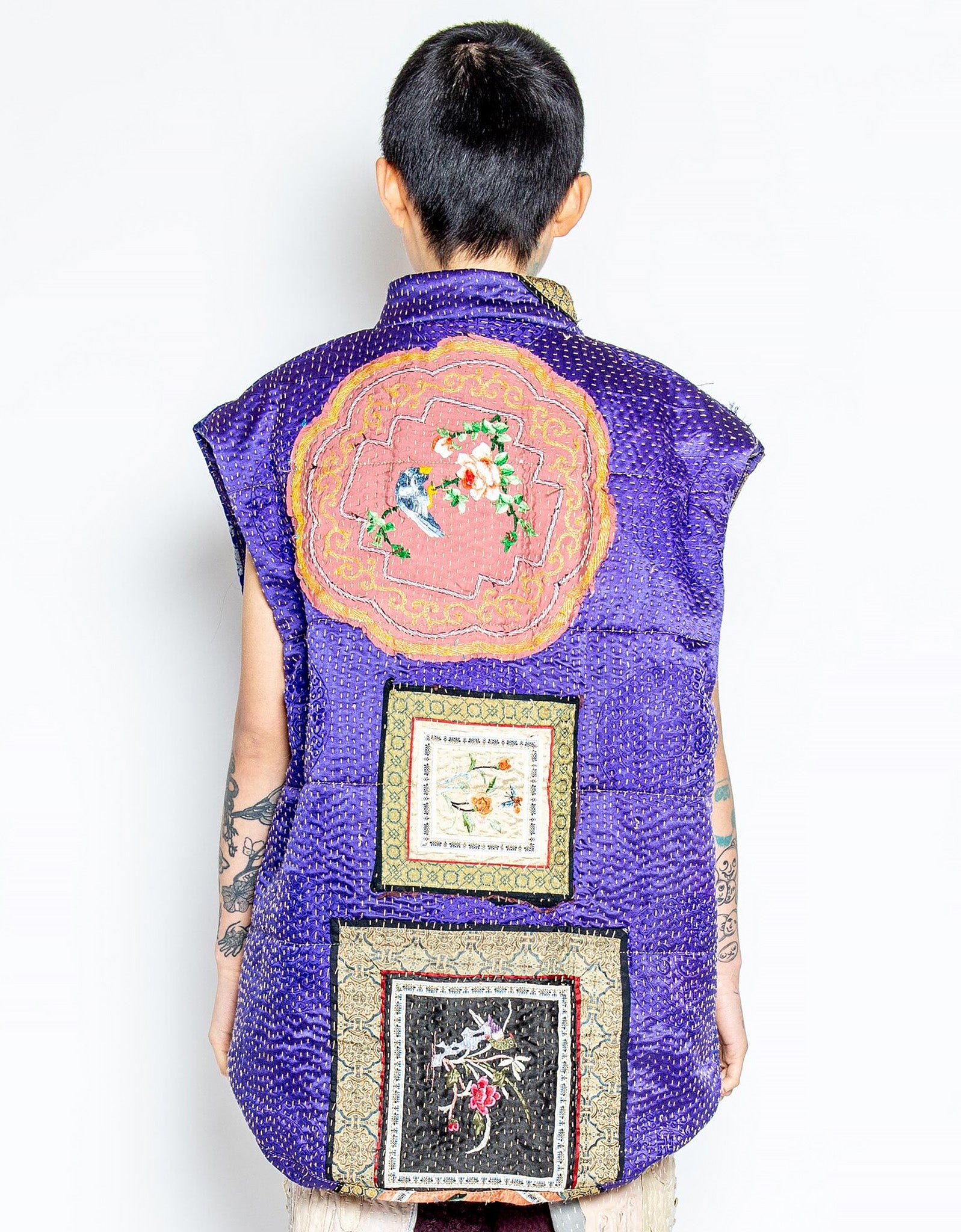19th Century Silk Embroidered Teddy Gilet