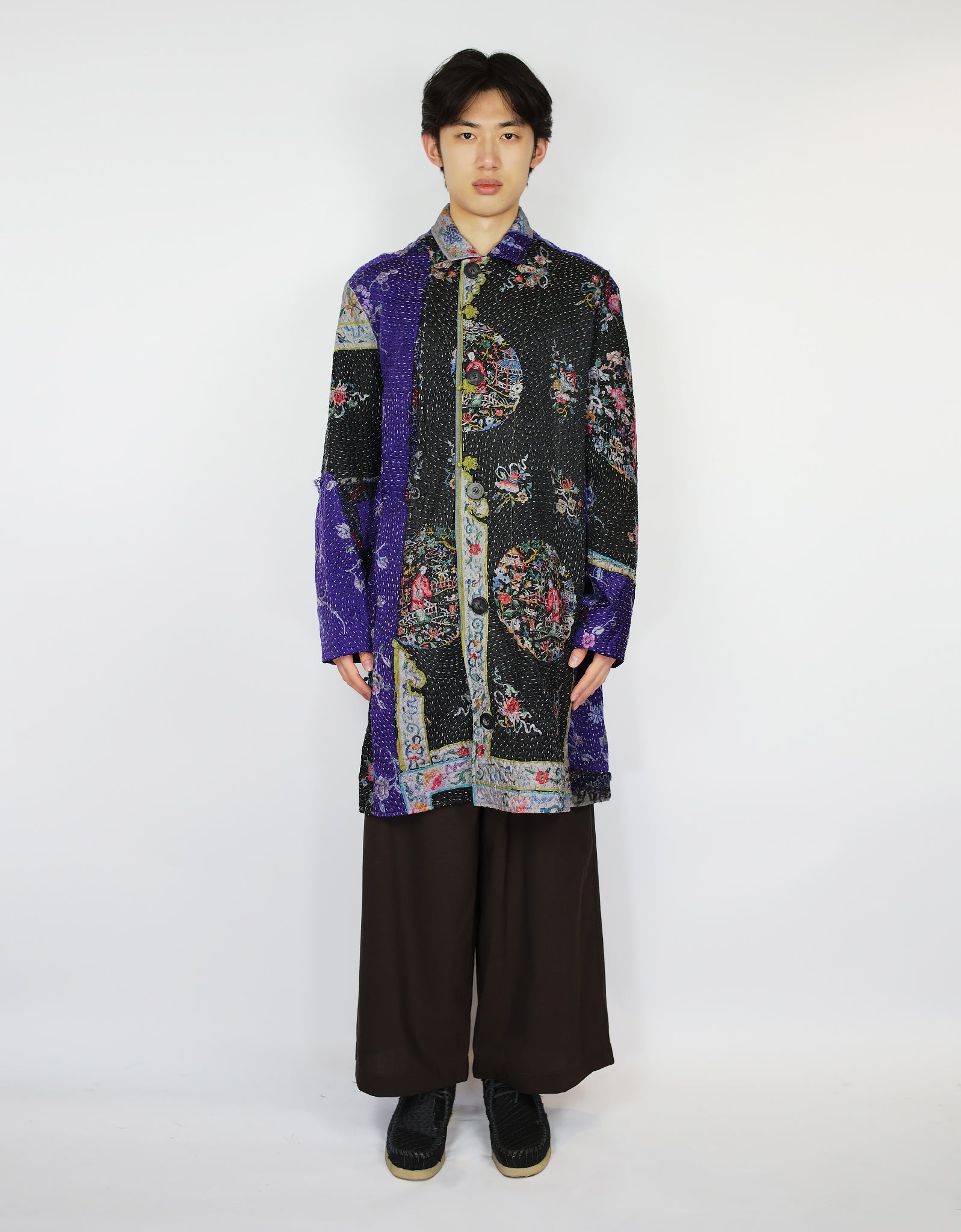 19th Century Chinese Silk Duster Coat