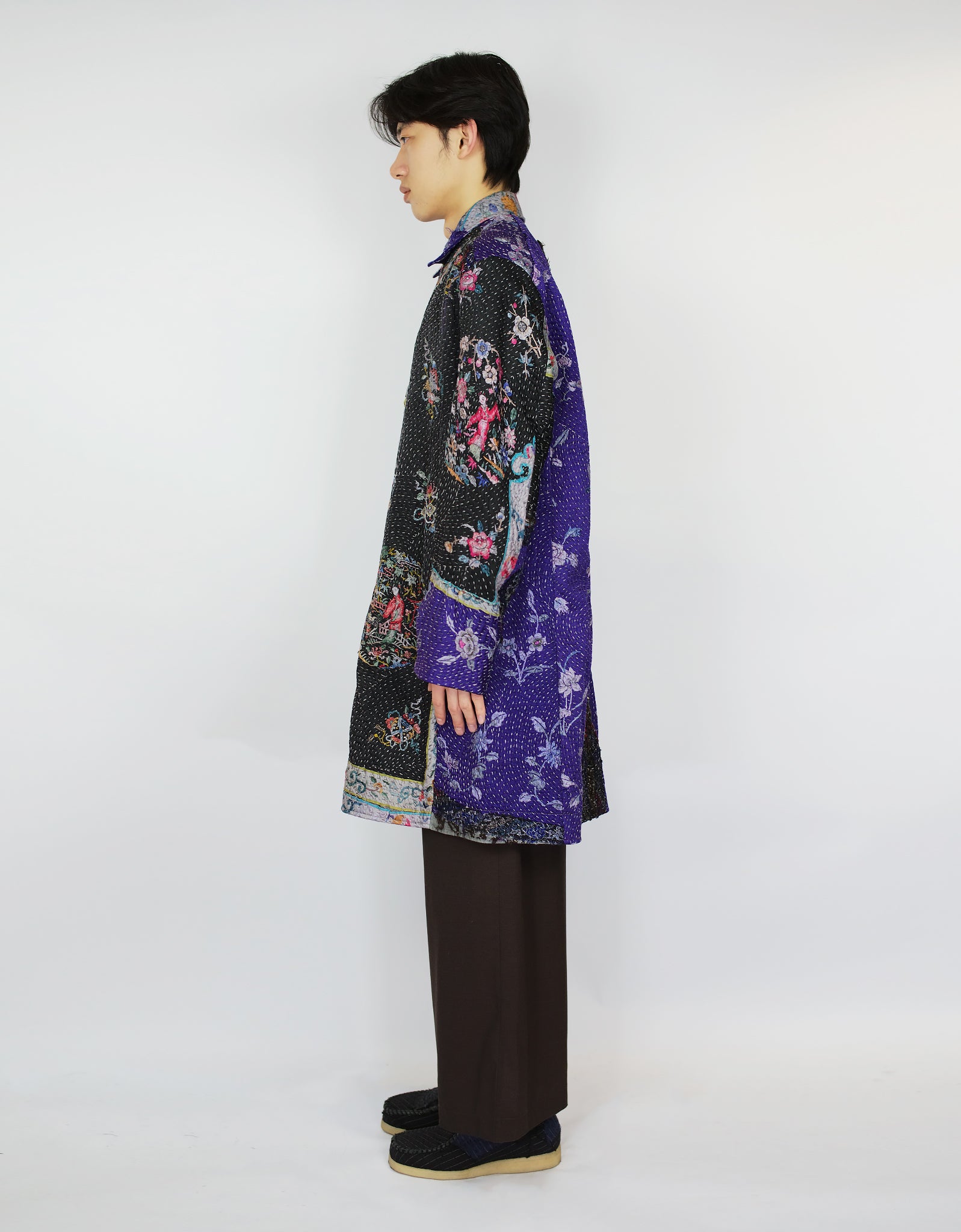 19th Century Chinese Silk Duster Coat