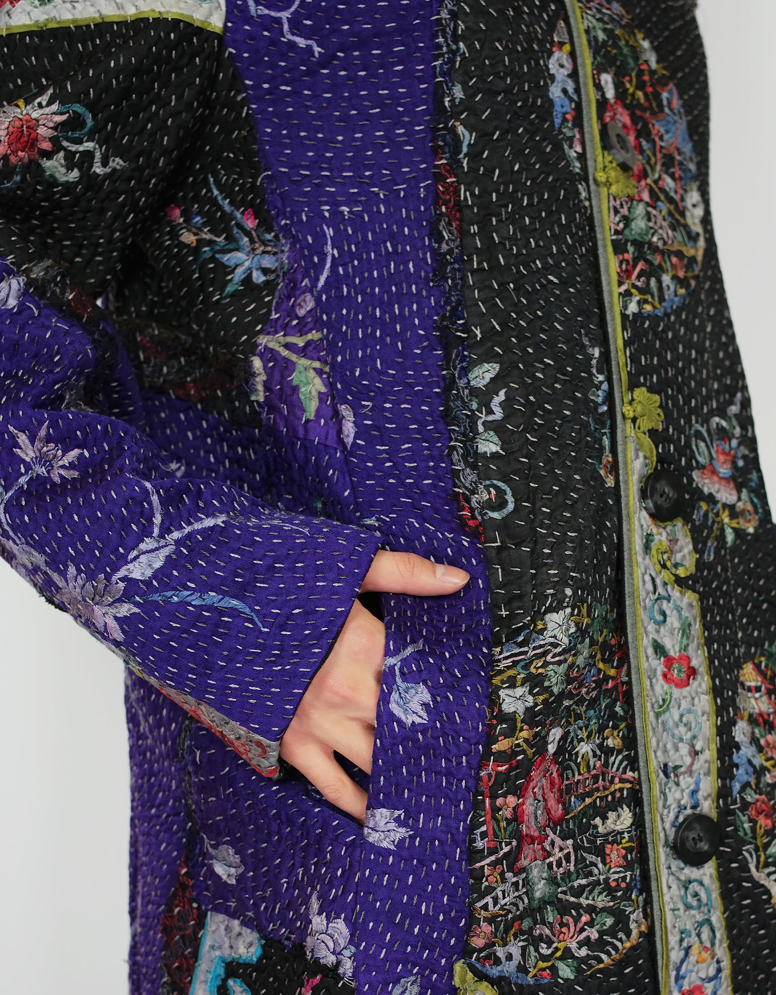 19th Century Chinese Silk Duster Coat