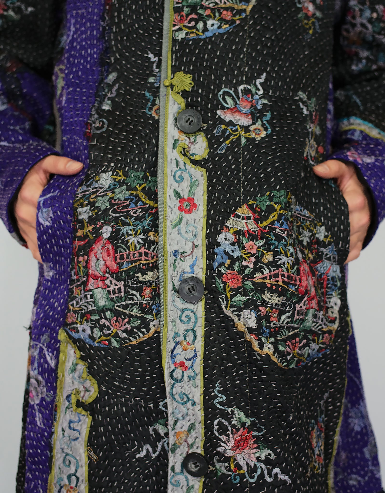19th Century Chinese Silk Duster Coat