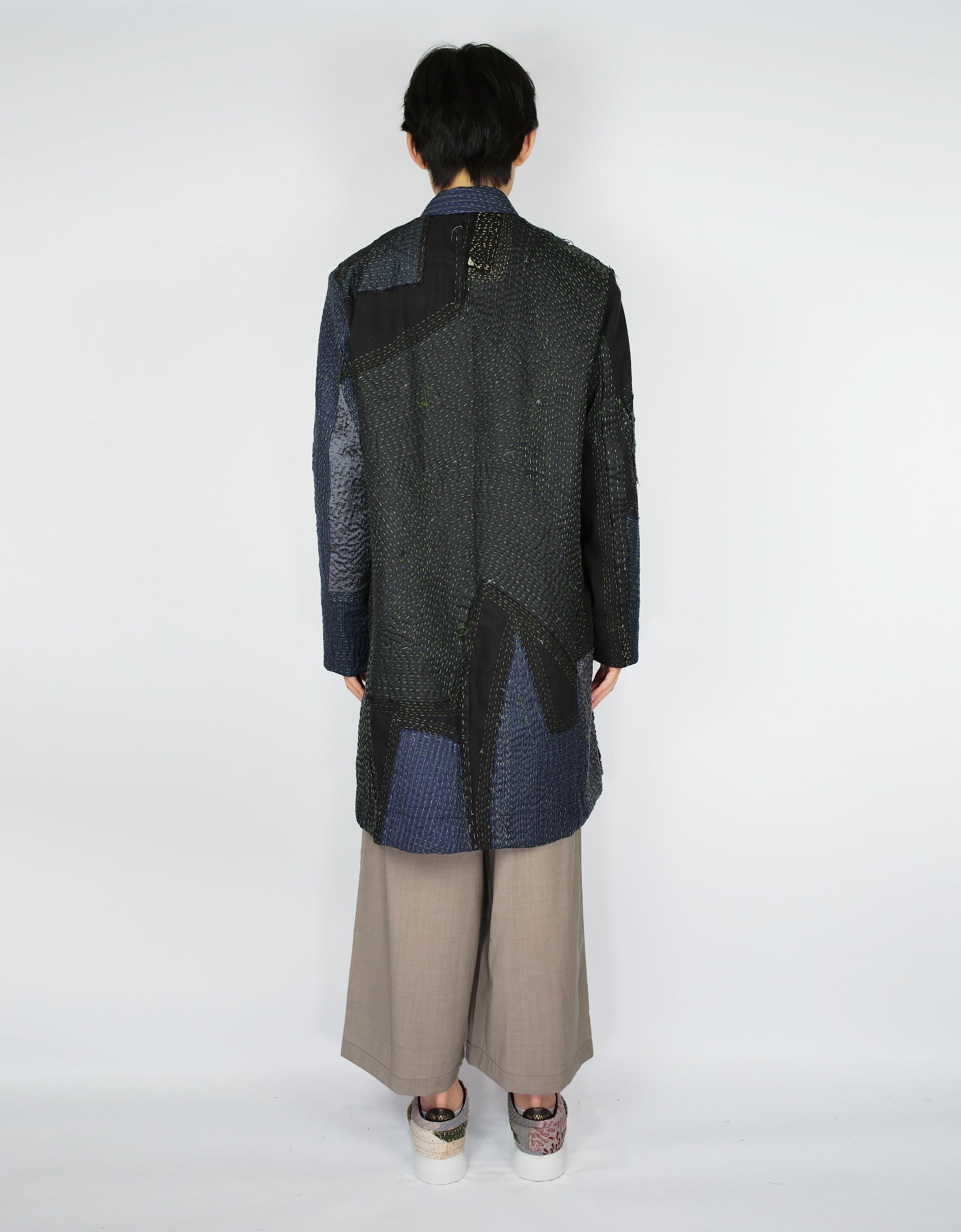 Fine Woollen & Silk Offcuts Duster Coat