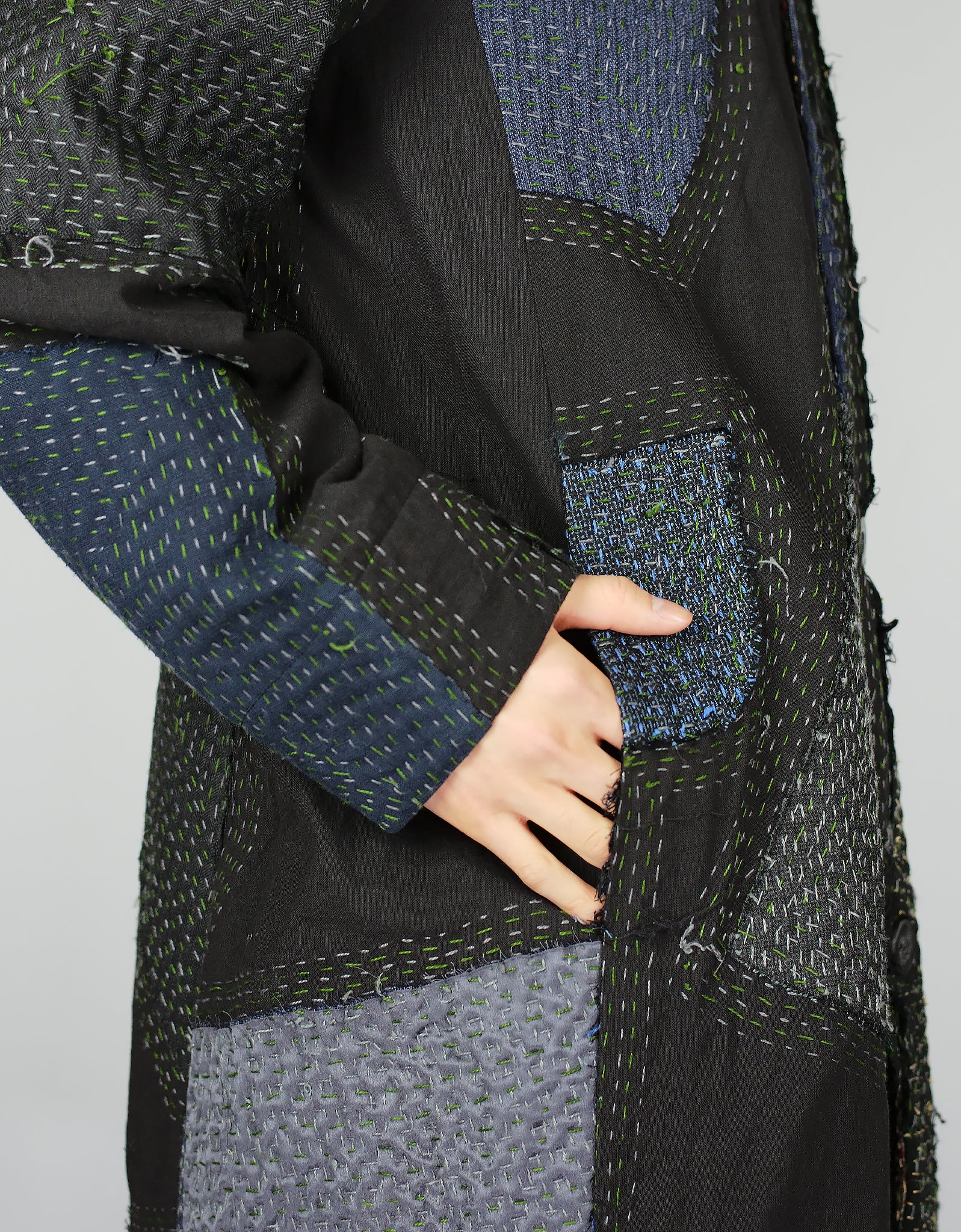 Fine Woollen & Silk Offcuts Duster Coat
