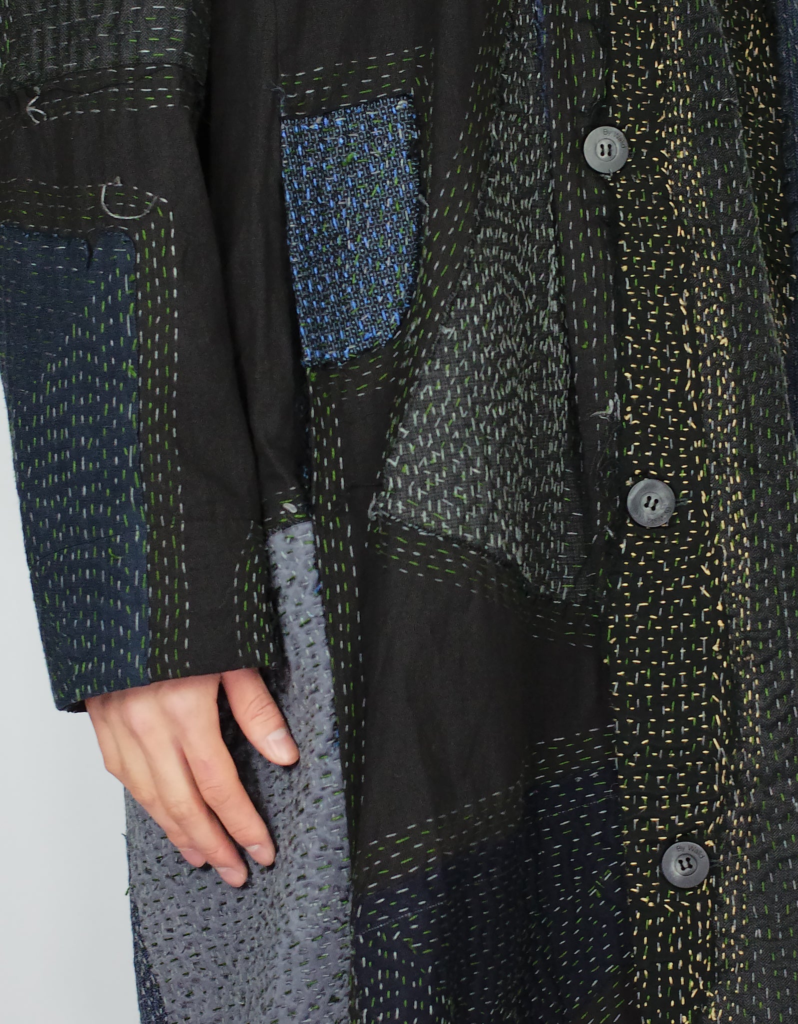 Fine Woollen & Silk Offcuts Duster Coat