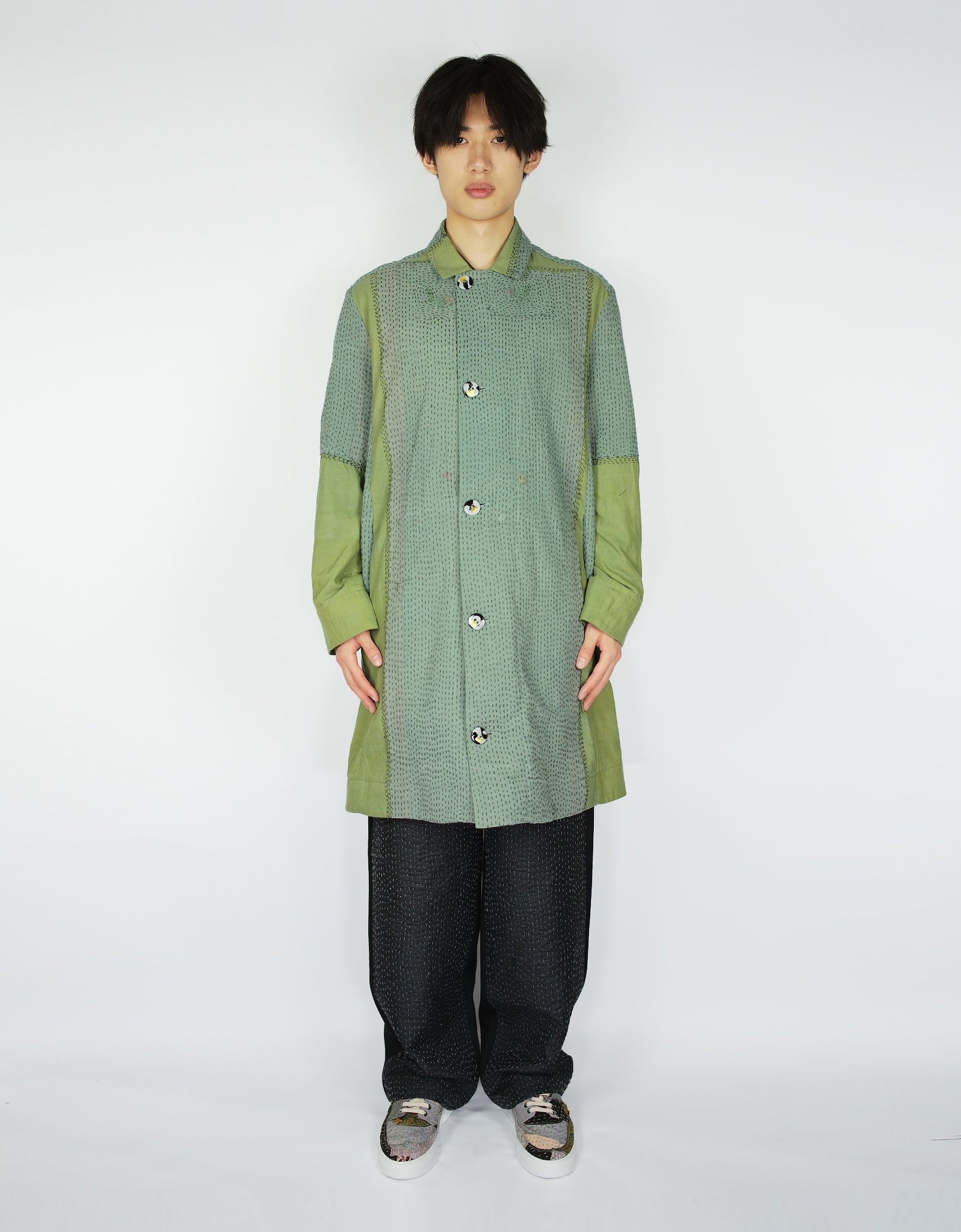 1940s Silk Kimono Duster Coat