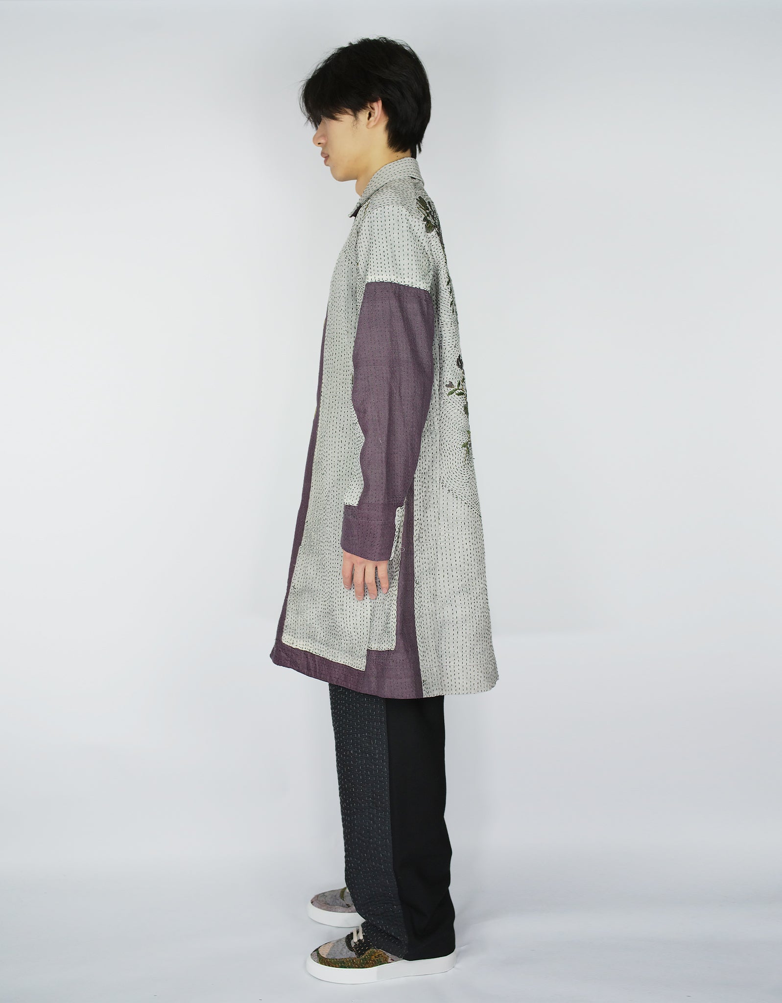 1920s Silk Piano Shawl Duster Coat