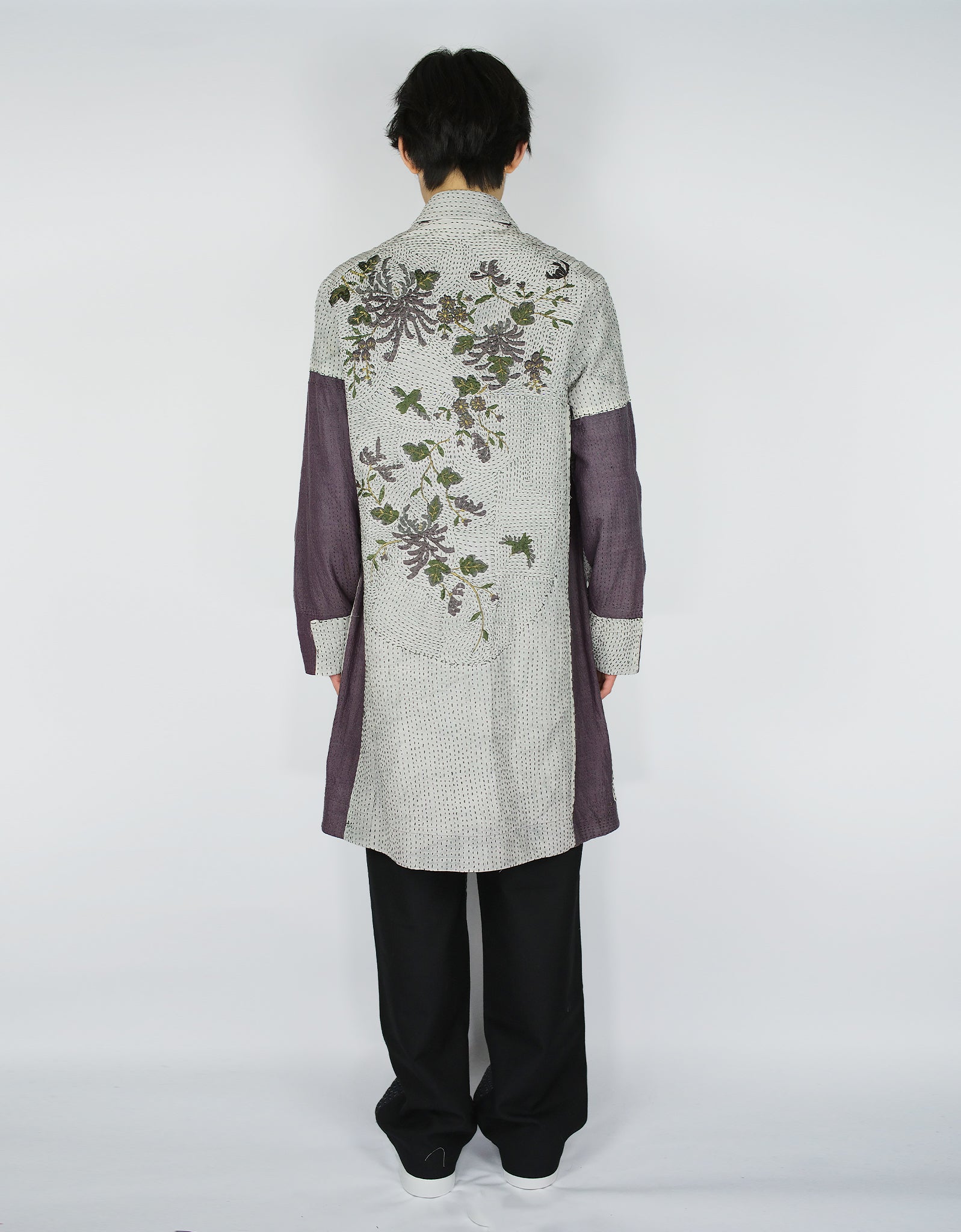 1920s Silk Piano Shawl Duster Coat