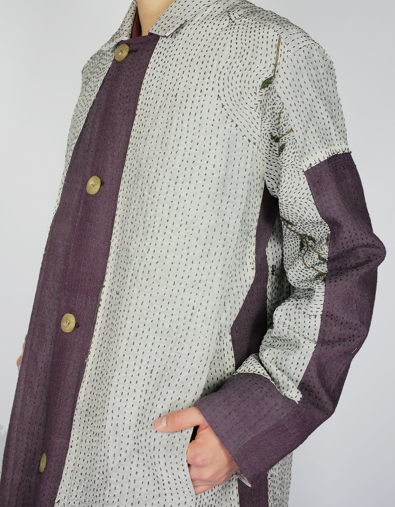 1920s Silk Piano Shawl Duster Coat