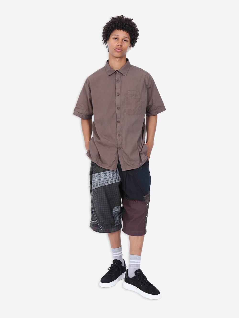 Vintage Shirting Repatch Twisted Bermudas