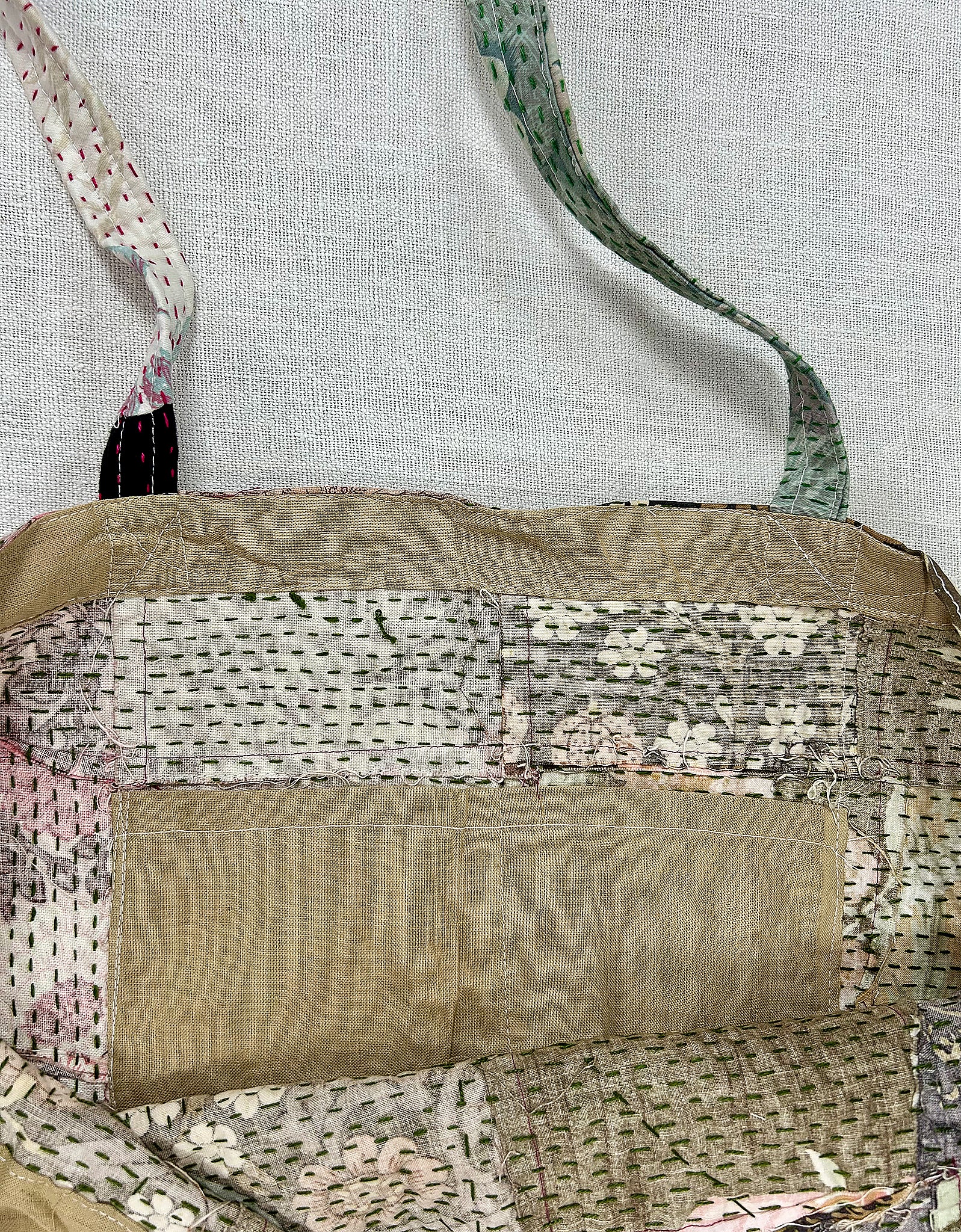Vintage Cotton Patchwork Tote Bag