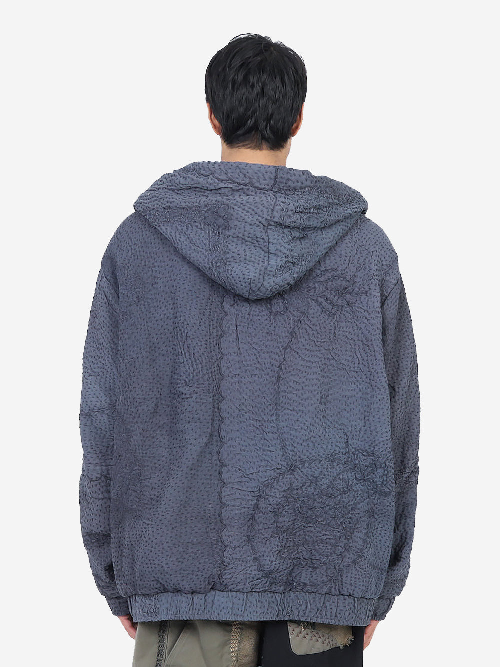 Wadded Venetian Backed Lace Zip Hoodie