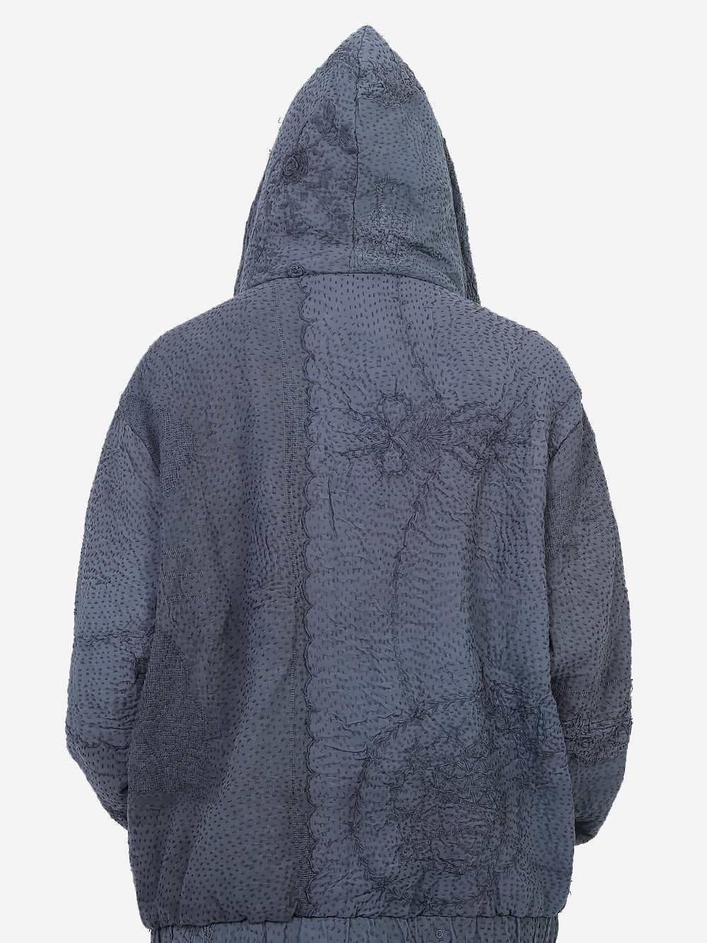 Wadded Venetian Backed Lace Zip Hoodie