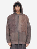 Wadded Venetian Backed Lace Zip Hoodie