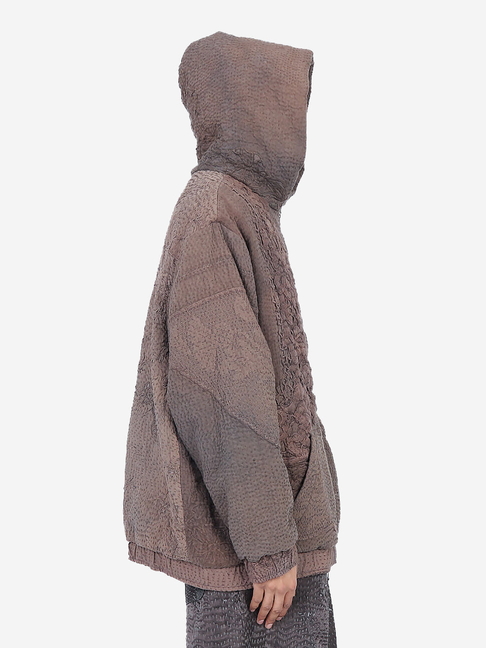 Wadded Venetian Backed Lace Zip Hoodie