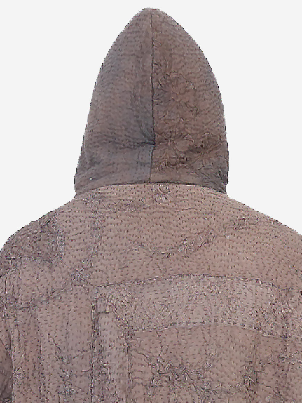 Wadded Venetian Backed Lace Zip Hoodie