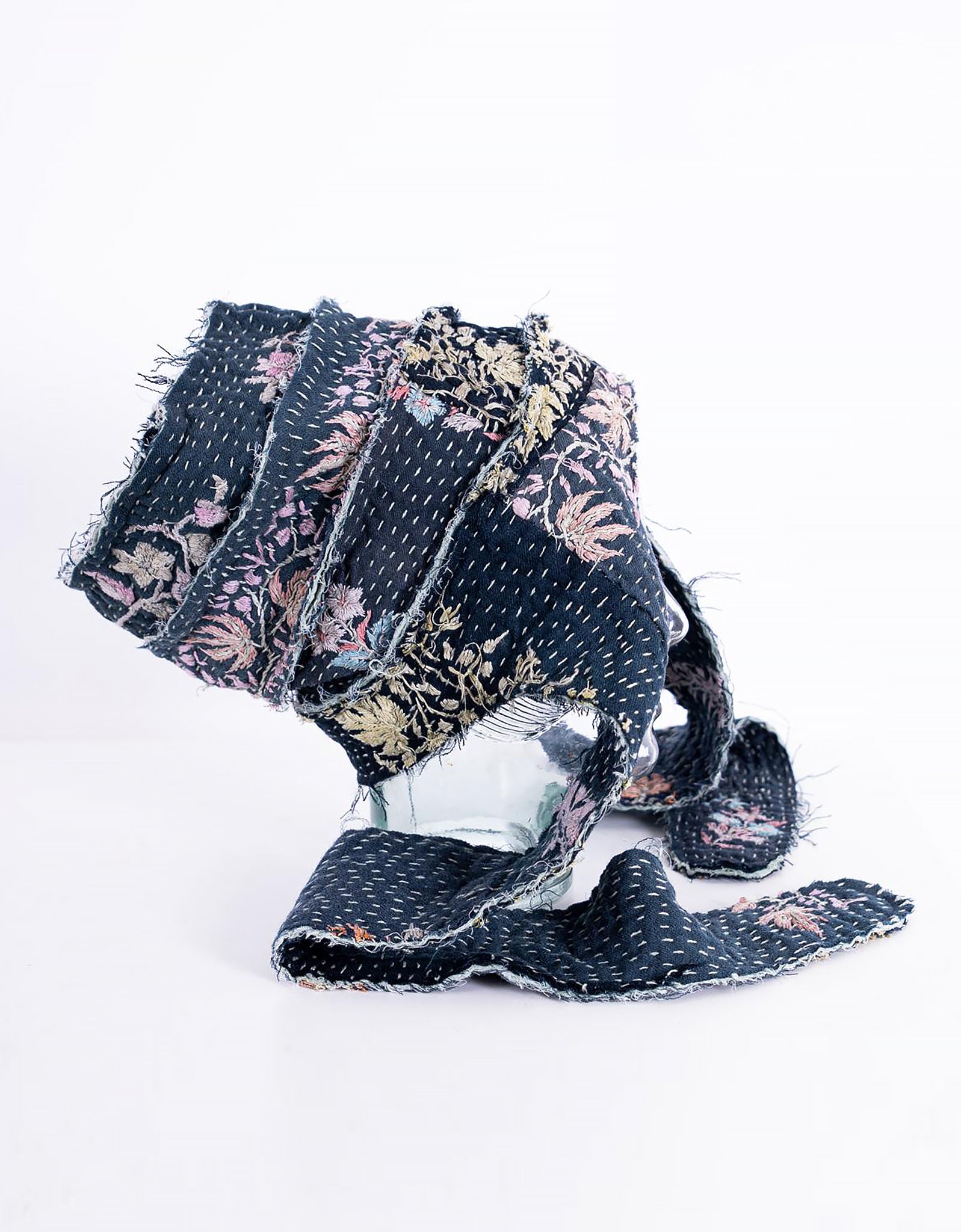 19th Century Embroidered Babushka Hat