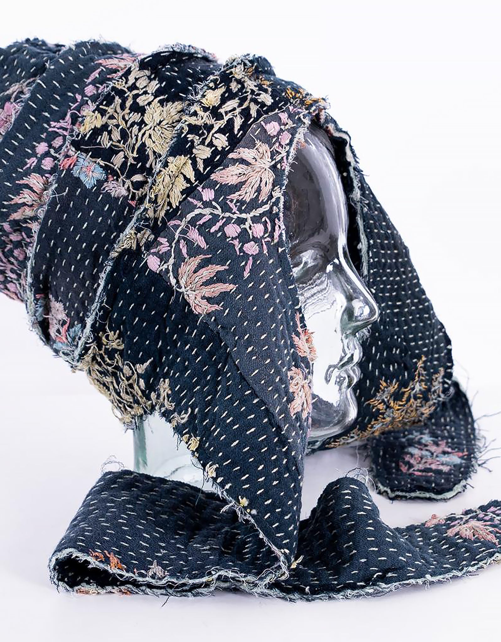 19th Century Embroidered Babushka Hat