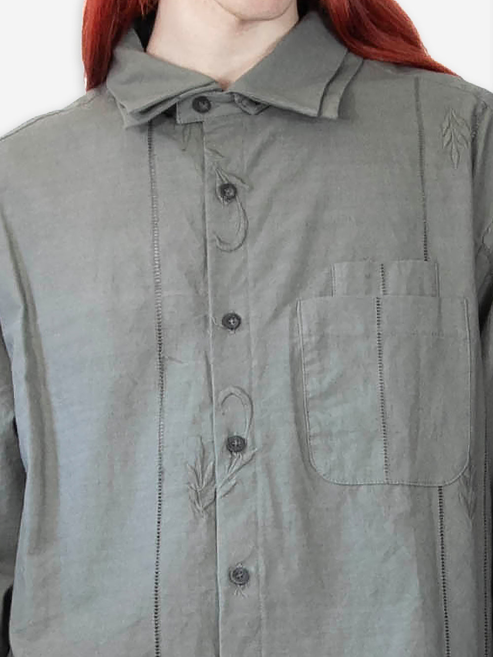 Vintage Embroidered Poplin Yaseen Shirt