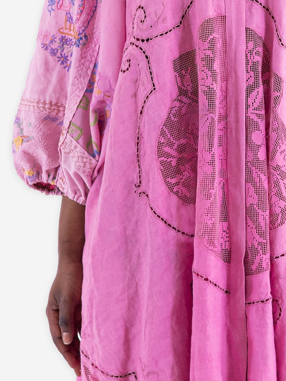 1920s Hanky Embroidered Linen Zarzar Coat