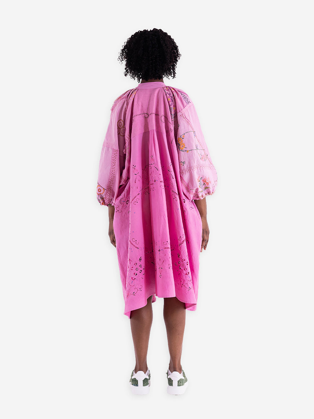 1920s Hanky Embroidered Linen Zarzar Coat