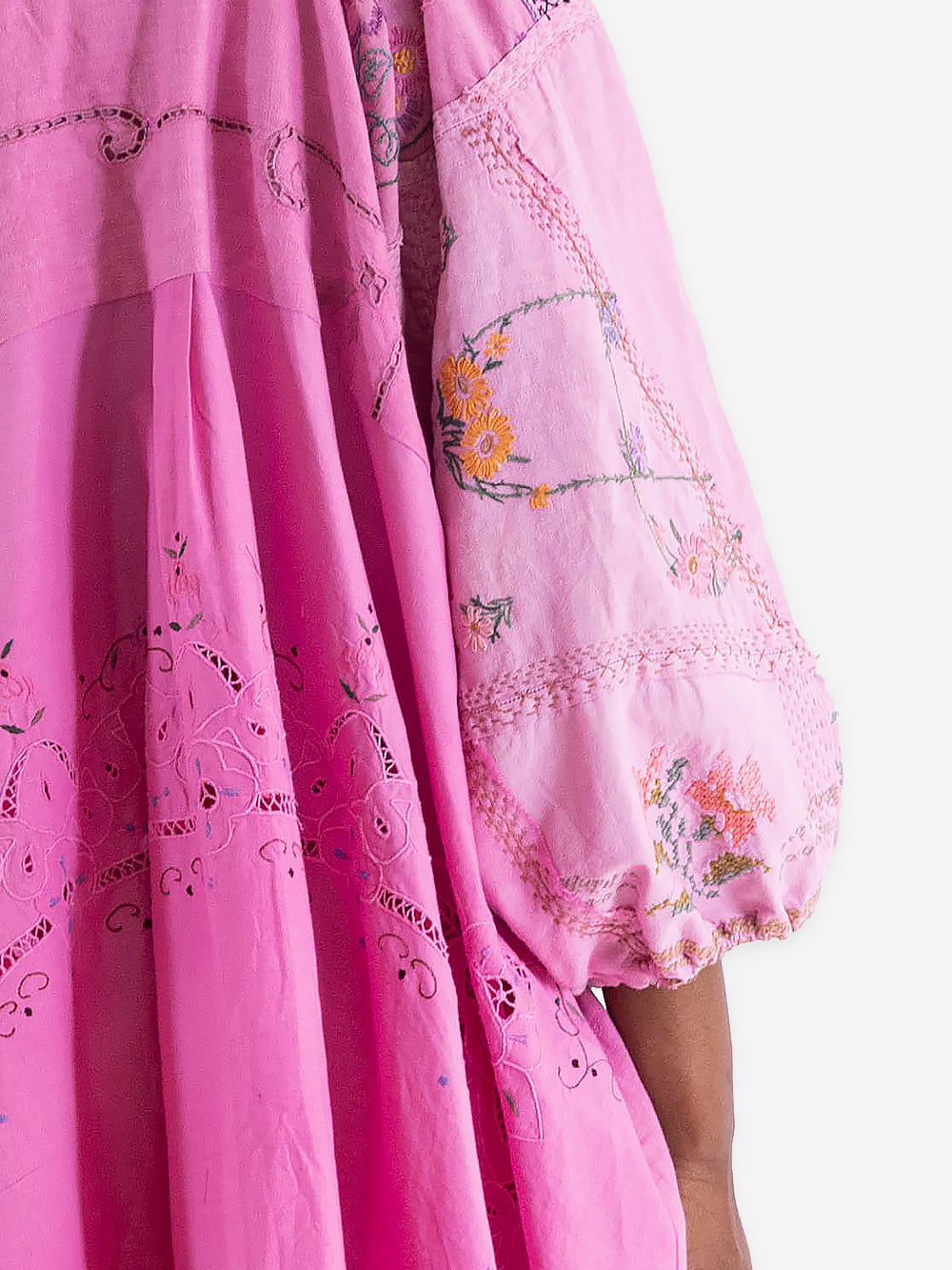 1920s Hanky Embroidered Linen Zarzar Coat