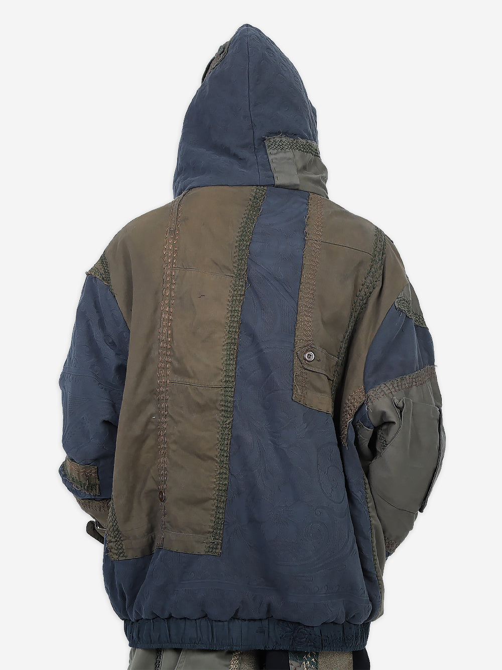 Vintage Military Wadded Zip Up Hoodie