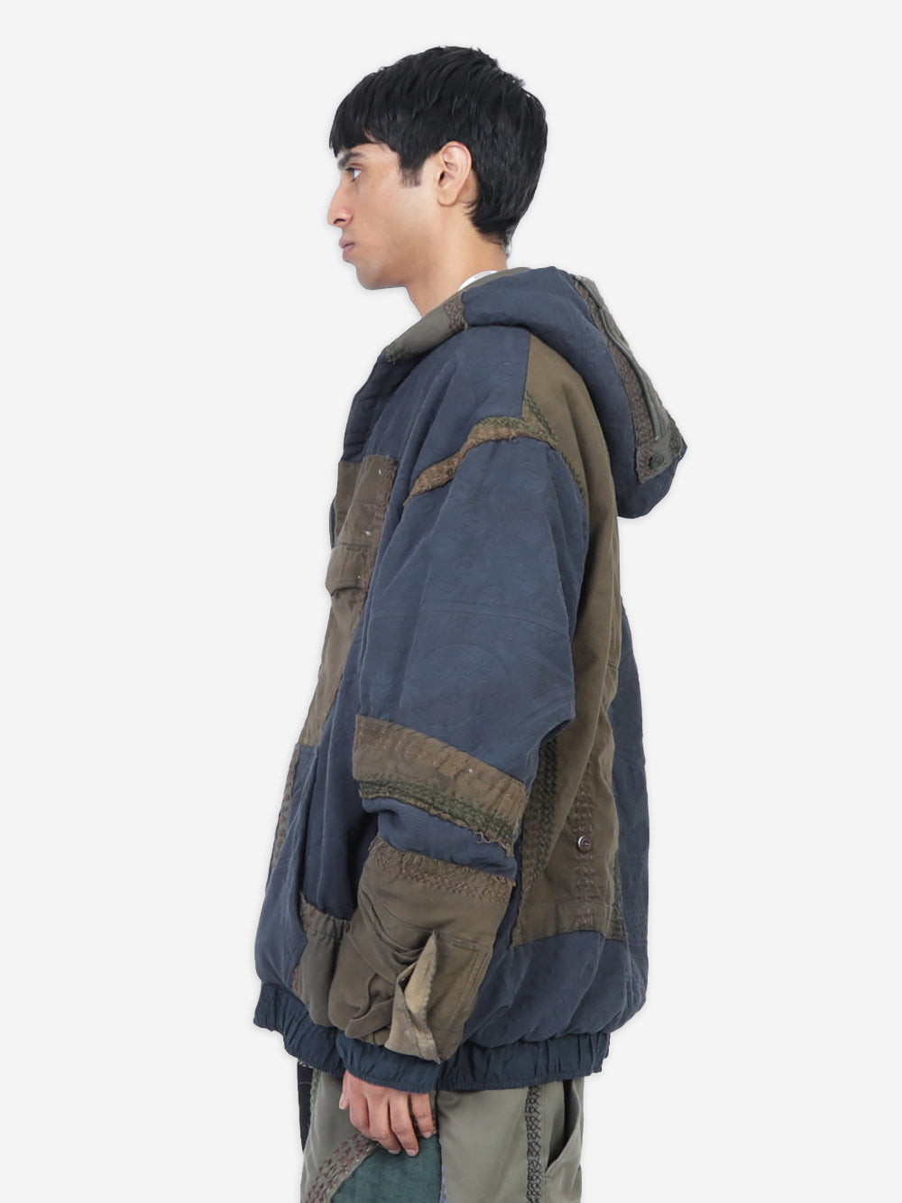 Vintage Military Wadded Zip Up Hoodie