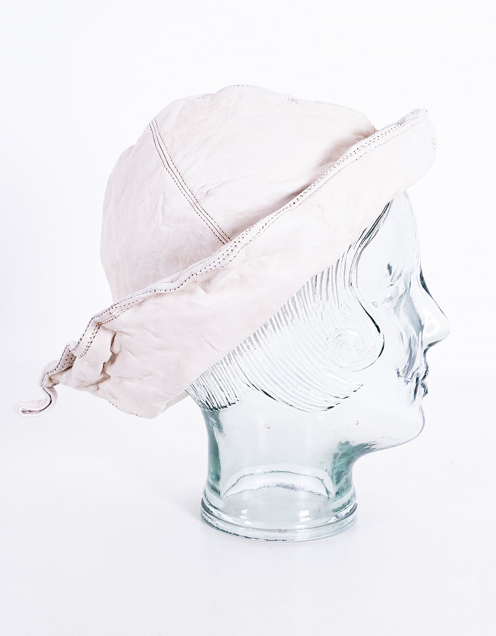Vintage Leather Fisherman's Hat