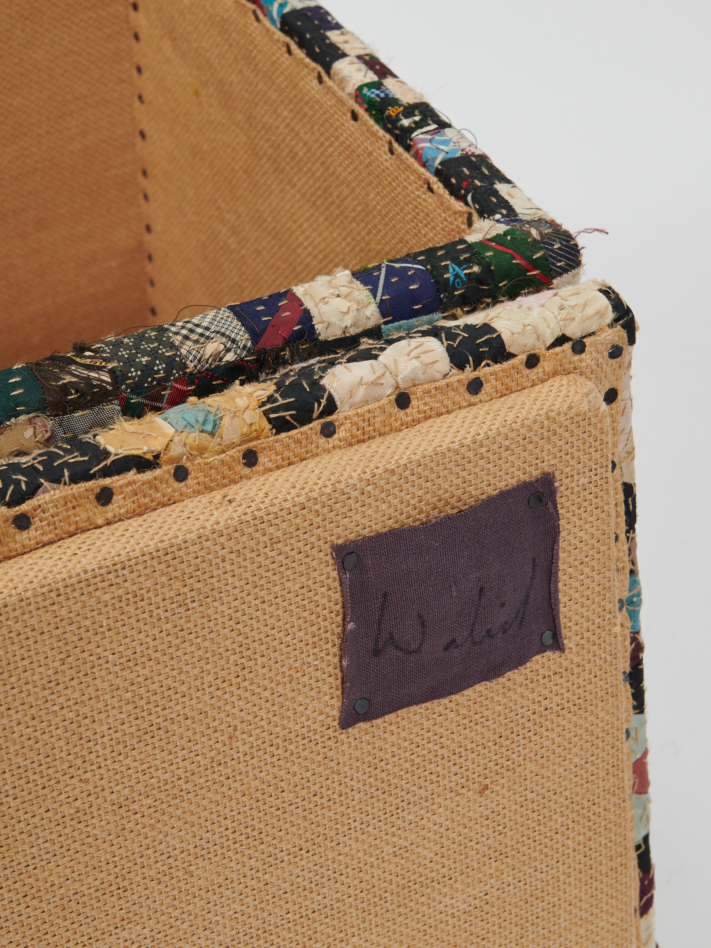 19th Century Victorian Silk Storage Stool